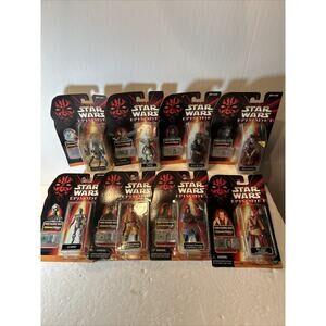 Star Wars Episode I 1998 Action Figures Lot of 8 w/ Comm Tech Chips Hasbro